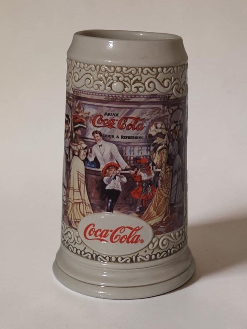 1994 Coca‑Cola Ceramic Stein by Ceramarte – Item #21827 (7‑Inch Edition)
